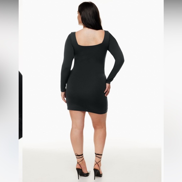 Aritzia Babaton Contour Squareneck Longsleeve Mini Dress Size Small - Picture 2 of 9